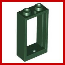 Window 1 x 2 x 3 Flat Front - Part - 60593 - Dark Green - used - Qty:1