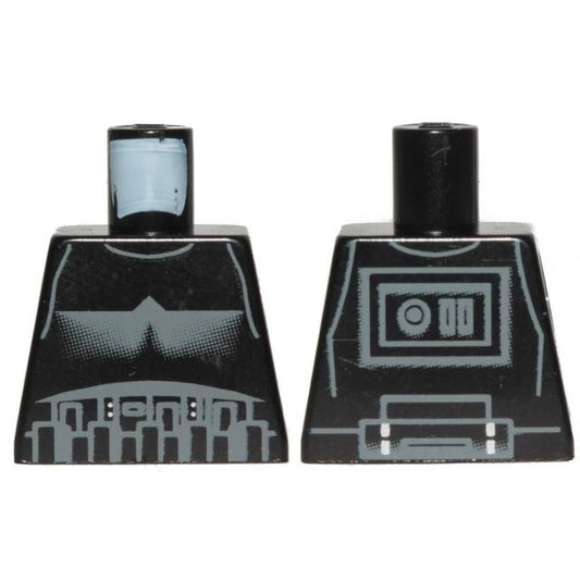Torso SW Armor Shadow Trooper Short Line on Back Pattern - Part - 973pb3815 - Black - used - Qty:1