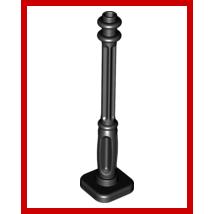 Support 2 x 2 x 7 Lamp Post 4 Base Flutes - Part - 11062 - Black - used - Qty:1