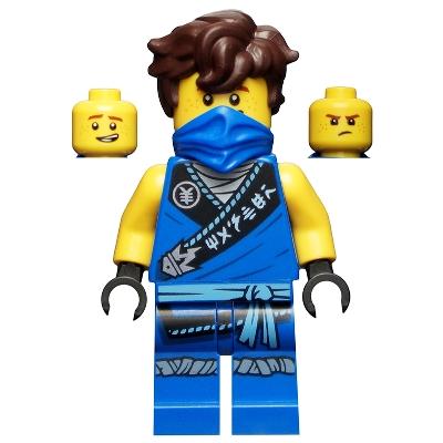 Jay - Legacy Rebooted Ninjago Logogram 'MASTER' on Torso Hair - Minifigure