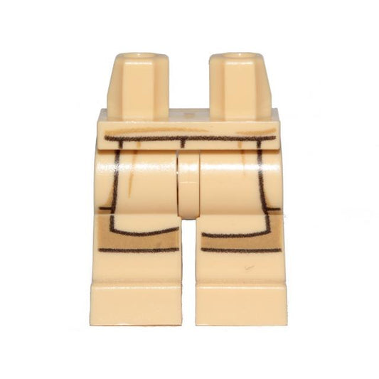 Hips and Legs with SW Jedi Robe and Dark Tan Leggings Pattern - Part - 970c00pb1048 - Tan - used - Qty:1