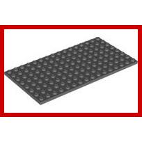 Plate 8 x 16 - Part - 92438 - Dark Bluish Gray - used - Qty:1