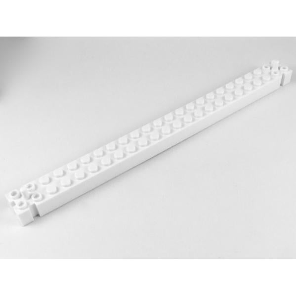 Brick Modified 2 x 24 with Peg at each End - Part - 47122 - White - used - Qty:1