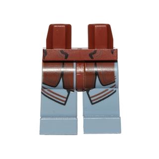 Hips and Sand Blue Legs with Reddish Brown Coattails Pattern (SW Naboo Security Officer) - Part - 970c55pb10 - Reddish Brown - used - Qty:1
