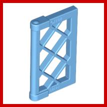 Pane for Window 1 x 2 x 3 Lattice with Thick Corner Tabs - Part - 60607 - Medium Blue - used - Qty:6