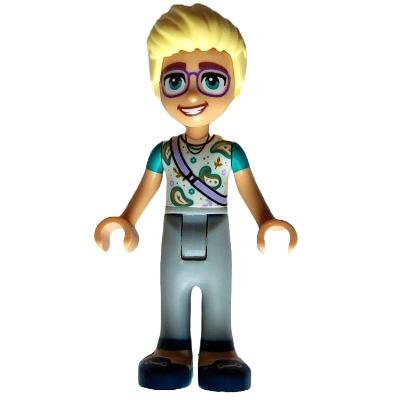 Friends Olly - White Paisley Shirt Lavender Shoulder Bag Light Bluish Gray Trousers Dark Blue Shoes - Minifigure - New