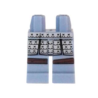 Hips and Legs with Light Bluish Gray Tassets and Dark Brown Knee Wrappings Pattern - Part - 970c00pb0659 - Sand Blue - used - Qty:1