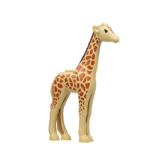 Giraffe Friends Style with Dark Orange Eyes and Spots Reddish Brown Mane Pattern - Part - bb1280c01pb01 - Tan - new - Qty:1