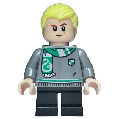 Draco Malfoy - Slytherin Sweater and Scarf Black Short Legs - Minifigure