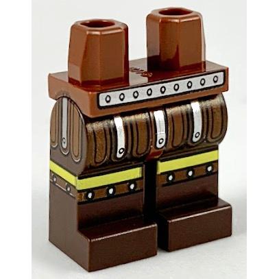 Hips and Dark Brown Legs with Silver Belt Cingulum Yellow Knees Dark Brown Boots Pattern - Part - 970c120pb09 - Reddish Brown - used - Qty:1