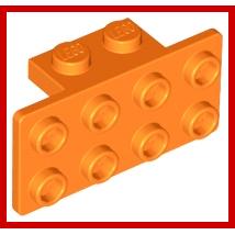 Bracket 1 x 2 - 2 x 4 - Part - 93274 - White - new - Qty:6