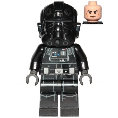 Imperial TIE Fighter Pilot - Light Nougat Head Frown - Minifigure - Used