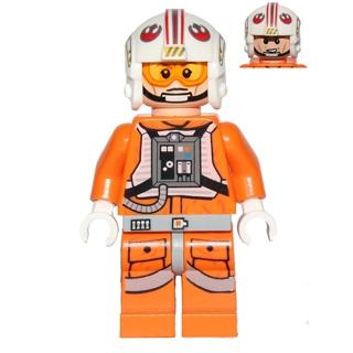 Luke Skywalker (Pilot Printed Legs Cheek Lines) - Minifigure - Used