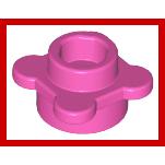 Plate Round 1 x 1 with Flower Edge (4 Knobs / Petals) - Part - 33291 - Dark Pink - used - Qty:18