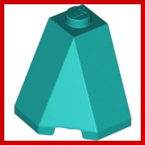 Wedge 2 x 2 x 2 (Slope 65 Corner) - Part - 78886 - Bright Light Blue - new - Qty:4