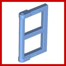Pane for Window 1 x 2 x 3 with Thick Corner Tabs - Part - 60608 - Medium Blue - used - Qty:10