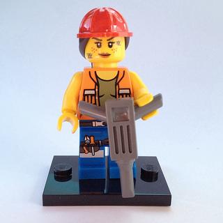 Gail the Construction Worker The LEGO Movie (Complete Set with Stand and Accessories) - coltlm-9 - Set - New