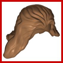 Minifigure Hair Long Wavy with Ragged Bottom Edge - Part - 11908 - Medium Nougat - used - Qty:1