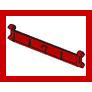 Garage Roller Door End Section with Handle - Part - 4219 - Red - used - Qty:1