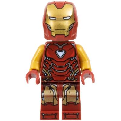 Iron Man - Mark 85 Armor Large Helmet Visor Thin Red Markings on Torso - Minifigure - Used