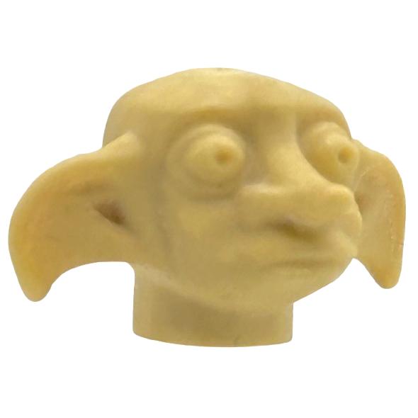 Minifigure Head Modified Dobby with Sculpted Mouth - Part - 43745 - Tan - used - Qty:1