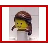 Minifigure Hair Pulled Back - Part - 30410 - Brown - used - Qty:1