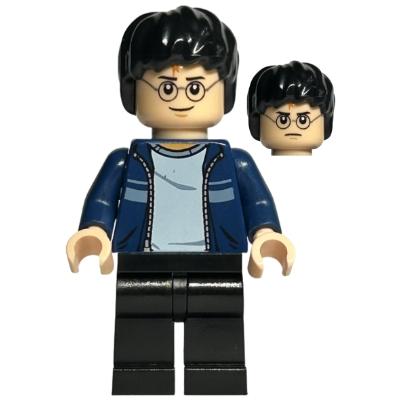 Harry Potter - Dark Blue Open Jacket with Stripe Black Legs - Minifigure - New