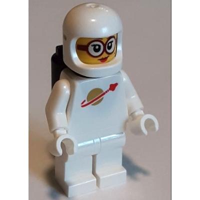Classic Space - White with Black Air Tanks Female Glasses - Minifigure