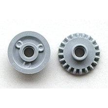 Technic Gear 20 Tooth Bevel with Pin Hole - Part - 87407 - Light Bluish Gray - used - Qty:2