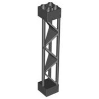 Support 2 x 2 x 10 Girder Triangular Vertical - Type 1 - Solid Top 3 Posts - Part - 30517 - Black - used - Qty:1