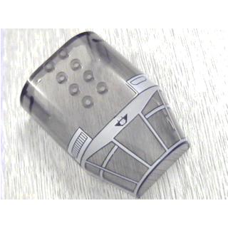 Windscreen 8 x 6 x 3 Curved Top Angled Canopy with Millennium Falcon Pattern - Part - 30485pb01 - Trans-Brown - used - Qty:1