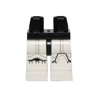 Hips and White Legs with SW Stormtrooper Black and Gray Markings Pattern - Part - 970c01pb32 - Black - used - Qty:1