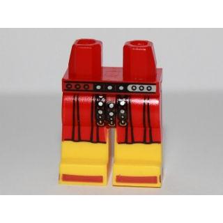 Hips and Yellow Legs with Belt Red Roman Tunic and Reddish Brown Sandals Pattern - Part - 970c03pb13 - Red - used - Qty:1