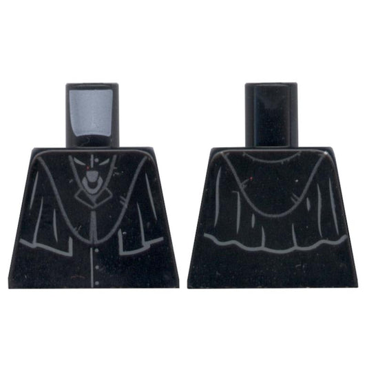Torso Harry Potter Robe with Collar Pattern - Part - 973pb3620 - Black - used - Qty:1
