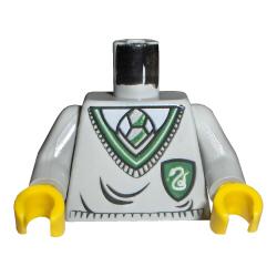 Torso Harry Potter Uniform Slytherin Shield Pattern / Light Gray Arms / Yellow Hands - Part - 973px147c01 - Light Gray - new - Qty:1