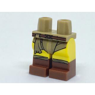 Hips and Yellow Legs with Reddish Brown Belt and Boots and Dark Tan Loincloth Pattern - Part - 970c03pb31 - Dark Tan - used - Qty:1