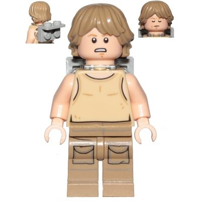 Luke Skywalker (Dagobah Tan Tank Top Backpack) - Minifigure - Used