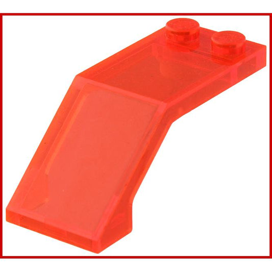 Windscreen 5 x 2 x 1 2/3 - Part - 6070 - Trans-Neon Orange - used - Qty:1