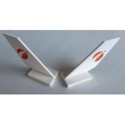 Tail Shuttle with Orange City Mars Exploration Logo Pattern on Both Sides (Stickers) - Set 60226 - Part - 6239pb101 - White - used - Qty:2
