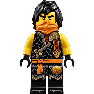 Cole - Dragons Rising Tournament Armor Orange Bandana - Minifigure - Used