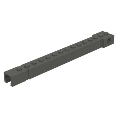 Crane Arm Outside Wide with End Notch - Part - 2350b - Dark Gray - used - Qty:1