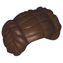 Minifigure Hair Female with 2 Buns Center Part (Princess Leia 2011) - Part - 92758 - Dark Brown - used - Qty:1