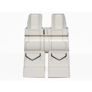 Hips and Legs with SW Pockets and Black and Light Bluish Gray Lines Pattern (AT-DP Pilot) - Part - 970c00pb0374 - White - used - Qty:1