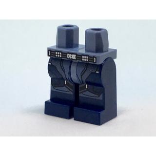 Hips and Dark Blue Legs with Belt with Silver Trim and Sand Blue Armor Pattern - Part - 970c63pb10 - Sand Blue - used - Qty:1
