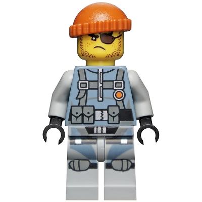 Shark Army Thug - Small Knee Plates - Minifigure - Used