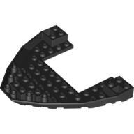 Boat Bow Brick 10 x 12 x 1 Open - Part - 47404 - Black - used - Qty:2