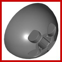 Cylinder Hemisphere 3 x 3 Ball Turret - Part - 44359 - Light Bluish Gray - used - Qty:1