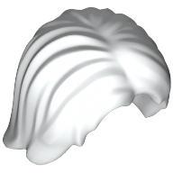 Minifigure Hair Mid-Length Tousled with Center Part - Part - 88283 - White - used - Qty:1