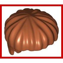 Minifigure Hair Short Bowl Cut - Part - x219 - Dark Orange - used - Qty:1