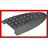 Aircraft Fuselage Aft Section Curved Top 6 x 10 - Part - 87615 - Dark Bluish Gray - used - Qty:2